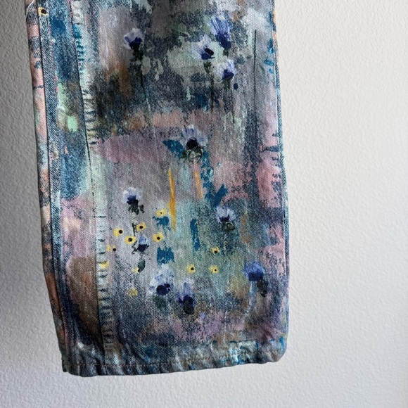 Free people We The Free Tennessee Low-Rise Illusions Jeans floral canvas - Picture 4 of 9